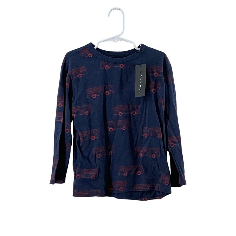 NWT Chaser Fire Trucks Boys Long Sleeve Crew Neck Tee Sz 6